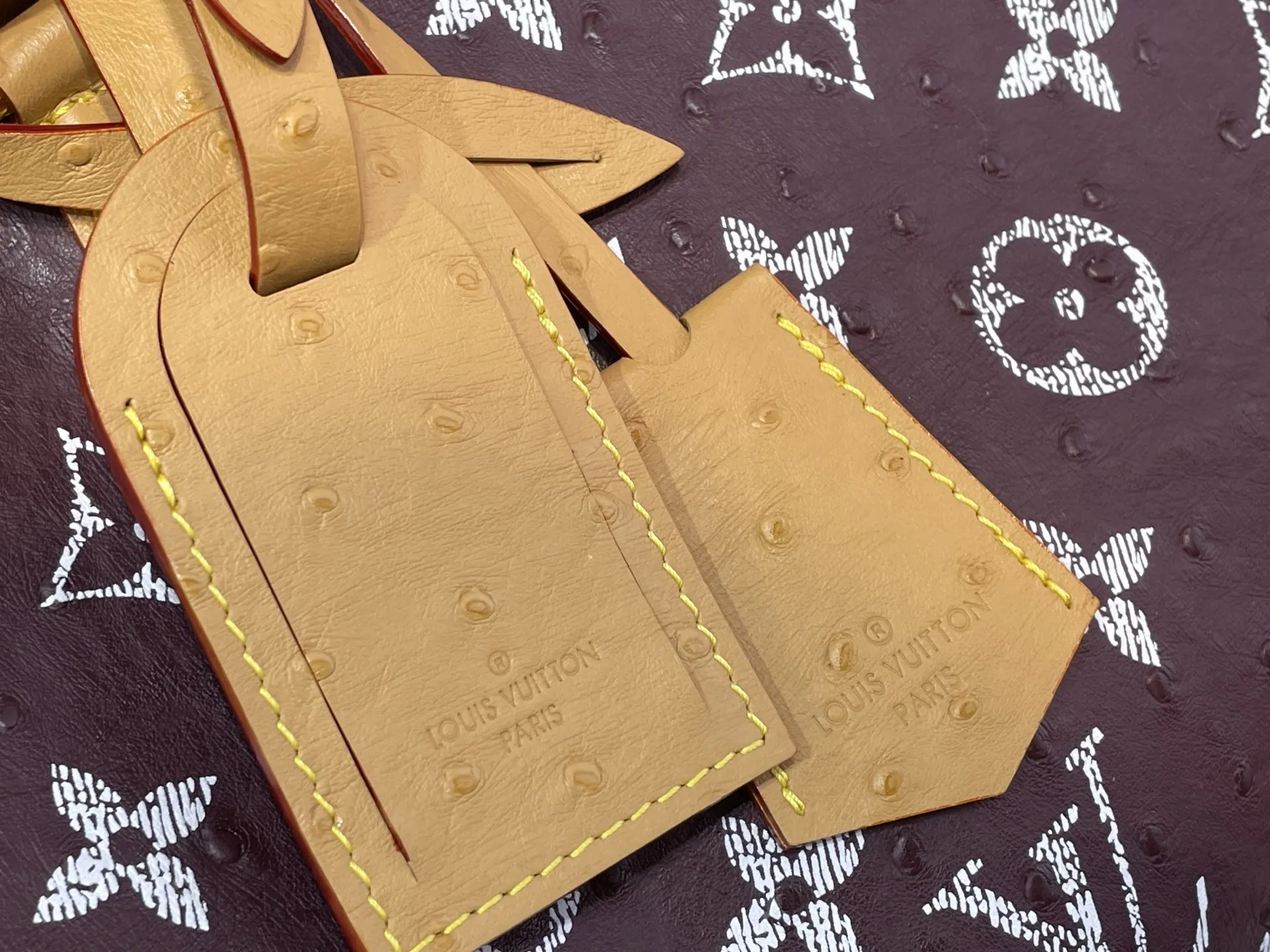 Louis Vuitton Speedy P9 Bandouli??re 40 Monogram Ostrich-Embossed Cowhide M24417 - 图片 7