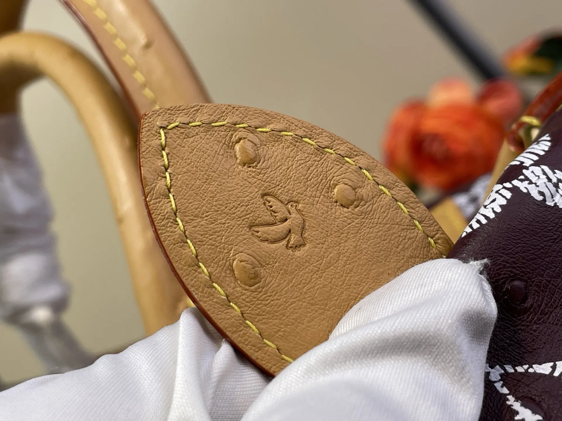 Louis Vuitton Speedy P9 Bandouli??re 40 Monogram Ostrich-Embossed Cowhide M24417 - 图片 12