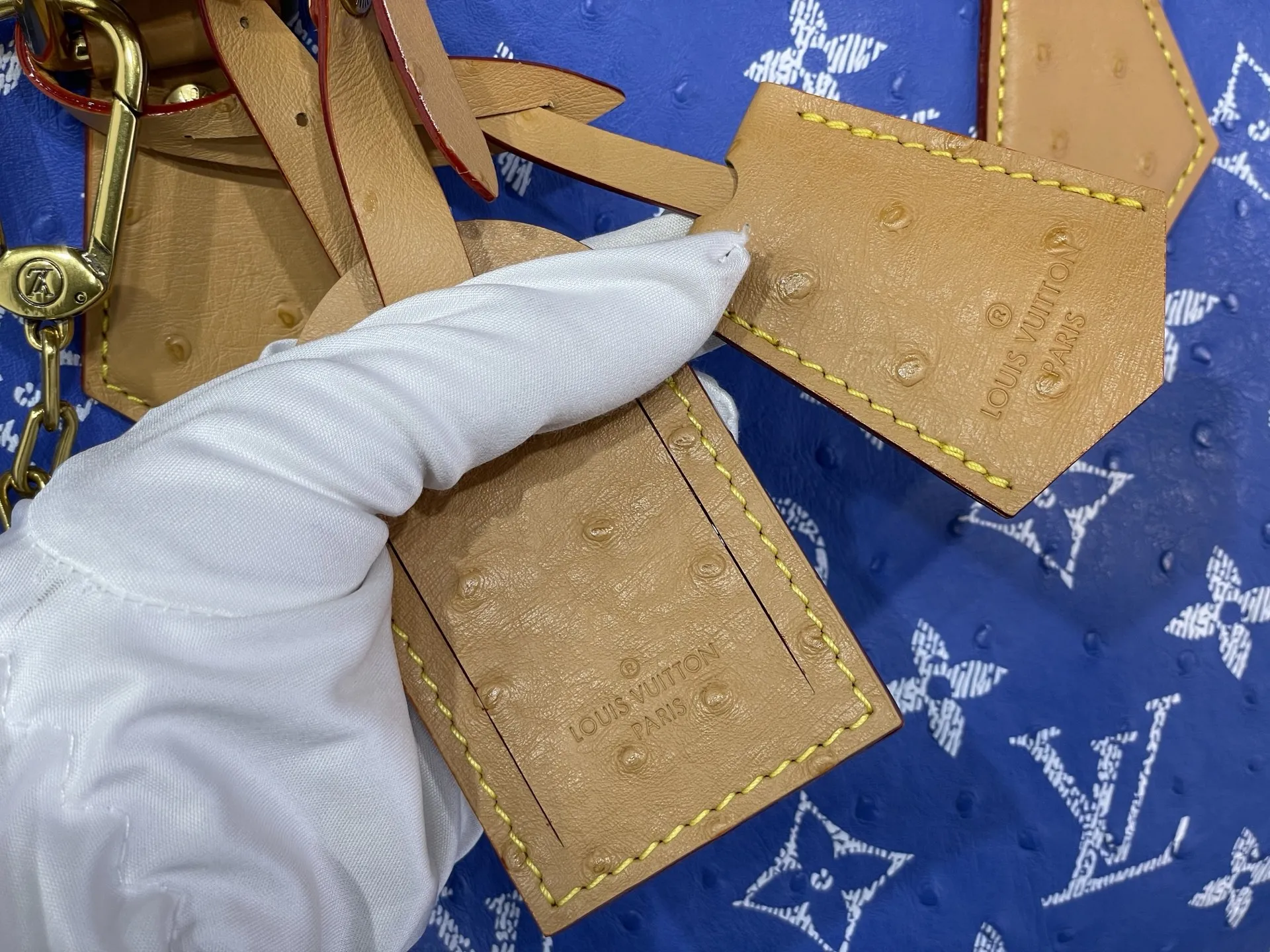 Louis Vuitton Speedy P9 Bandouli??re 40 Monogram Ostrich-Embossed Cowhide M24417 - 图片 6
