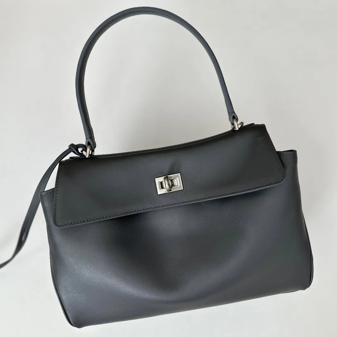 Balenciaga Women's Rodeo Handbag Medium in Cloud Grey 789772 - Image 6