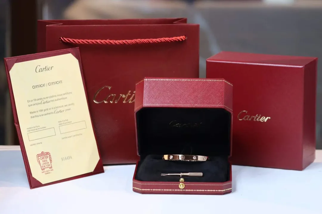 Cartier Love bracelet, classic model, 4 diamonds B6069917 - 图片 4