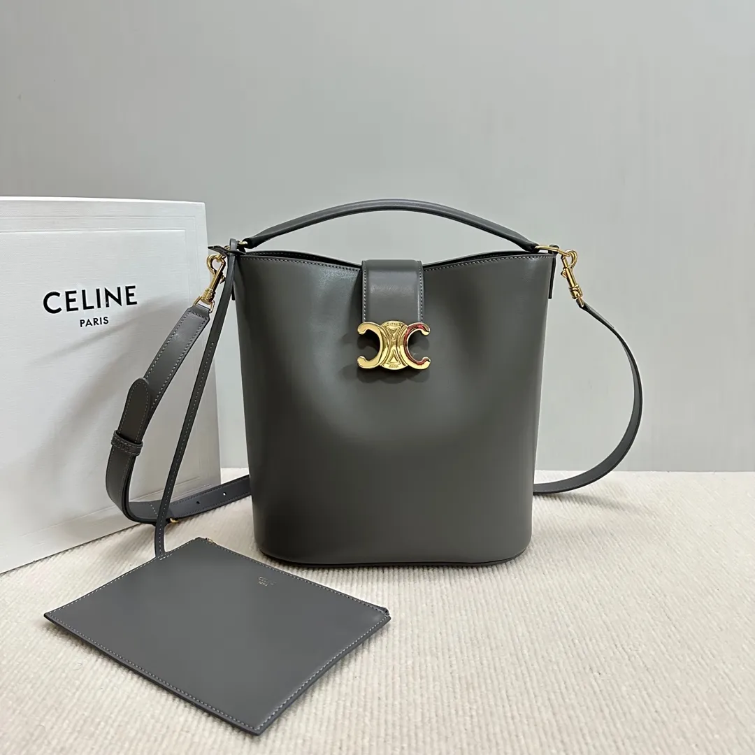 Alternative view of Celine Medium Bucket Louise In Smooth Calfskin 116613FX9.10AN