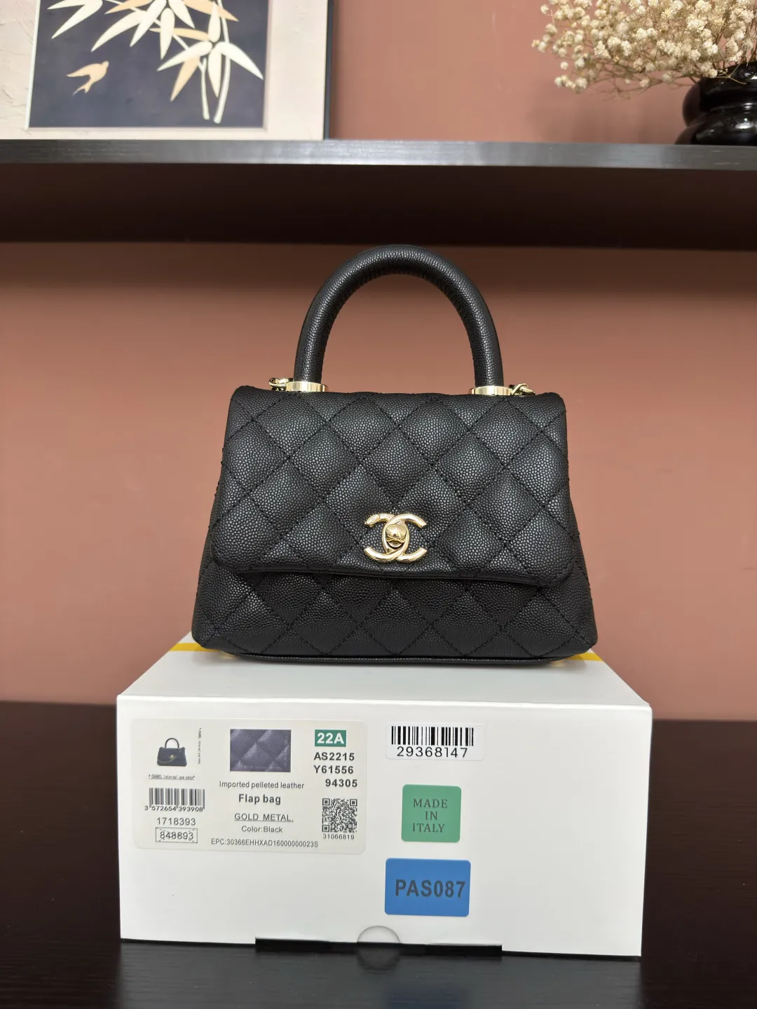 Alternative view of Chanel Caviar Quilted Extra Mini Coco Handle Flap AS2215