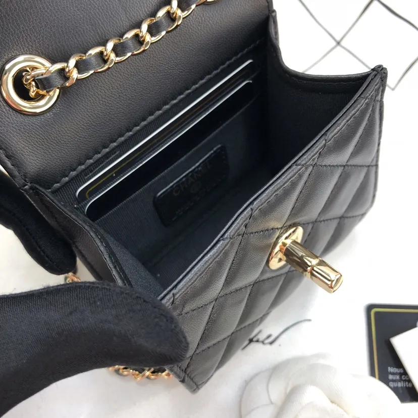 Chanel Quilted Lambskin Trendy Cc Mini Chain Wallet A81633 - Image 8