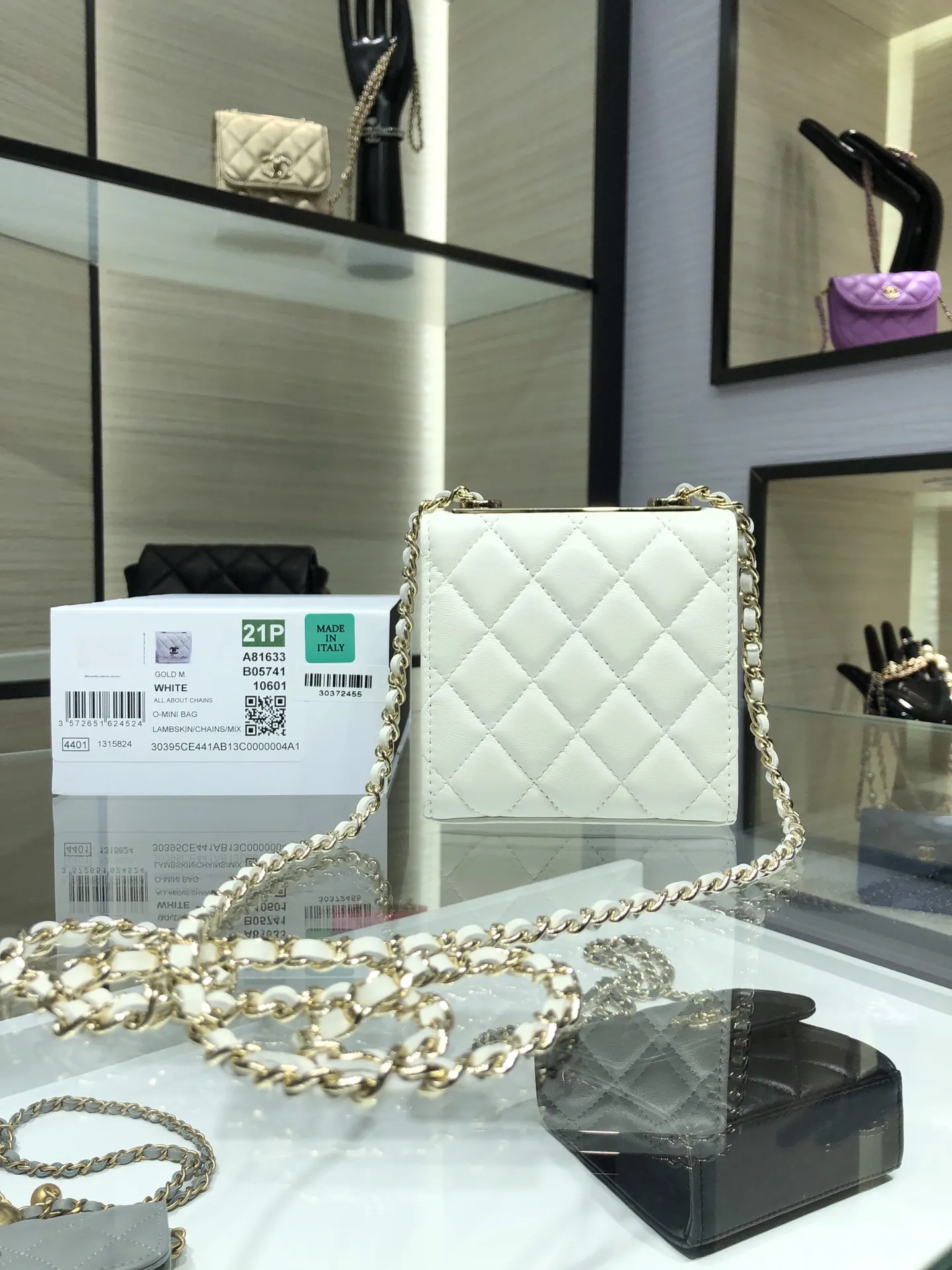 Chanel Quilted Lambskin Trendy Cc Mini Chain Wallet A81633 - Image 3