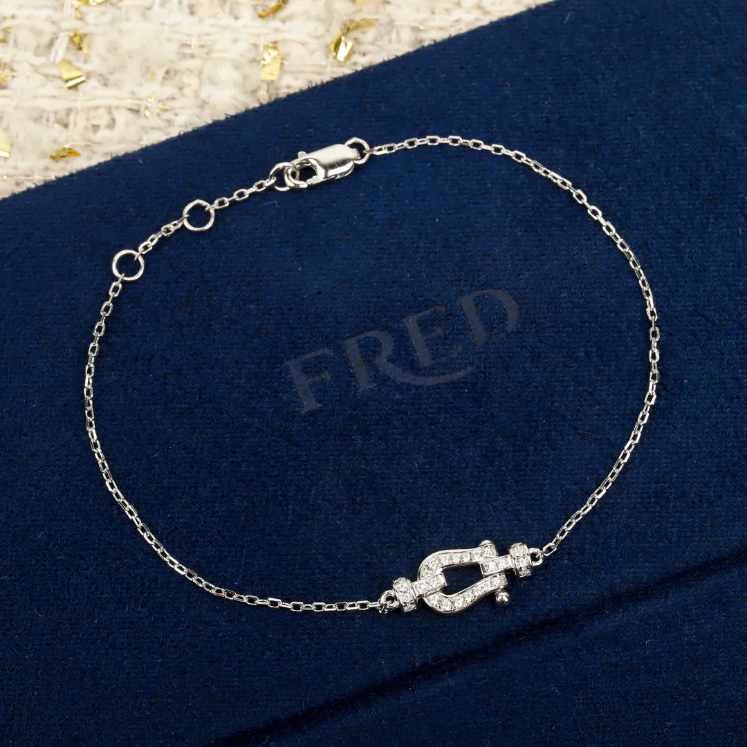 Fred Force 10 diamonds and gold bracelet 6B0225 - 图片 4