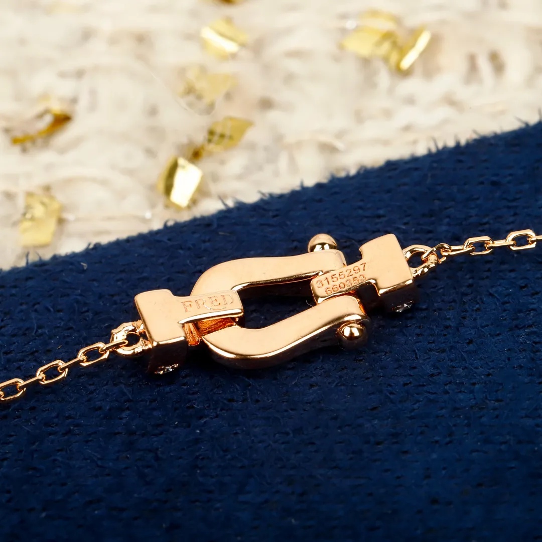 Fred Force 10 diamonds and gold bracelet 6B0225 - 图片 7