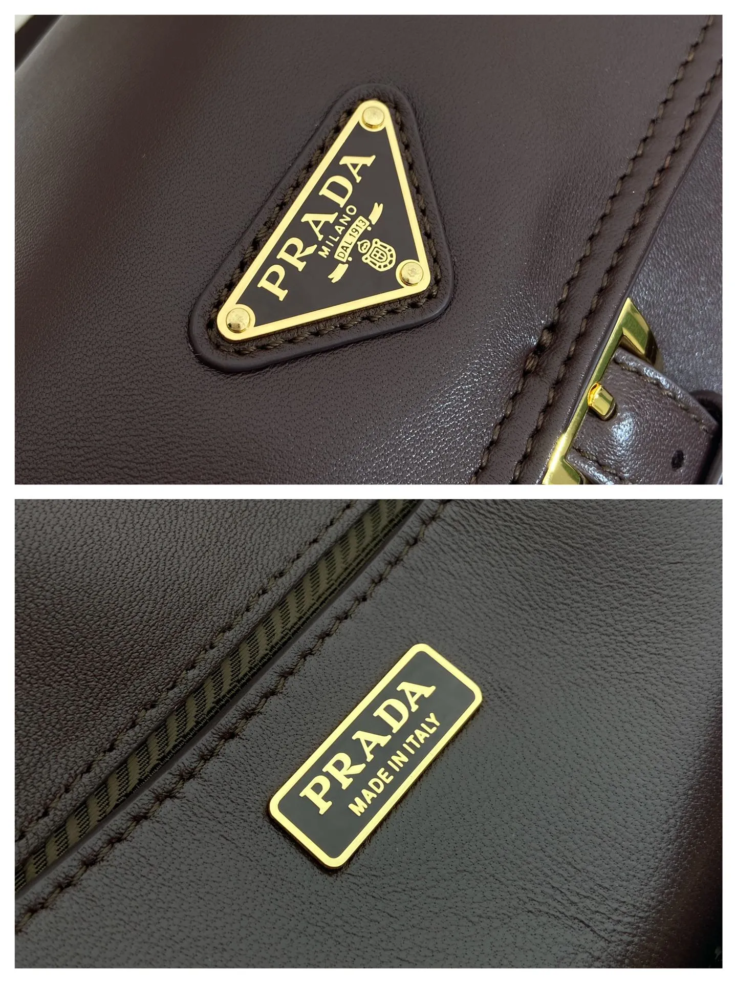 Prada Explore medium nappa leather shoulder bag with flap 1BD394 - Image 10