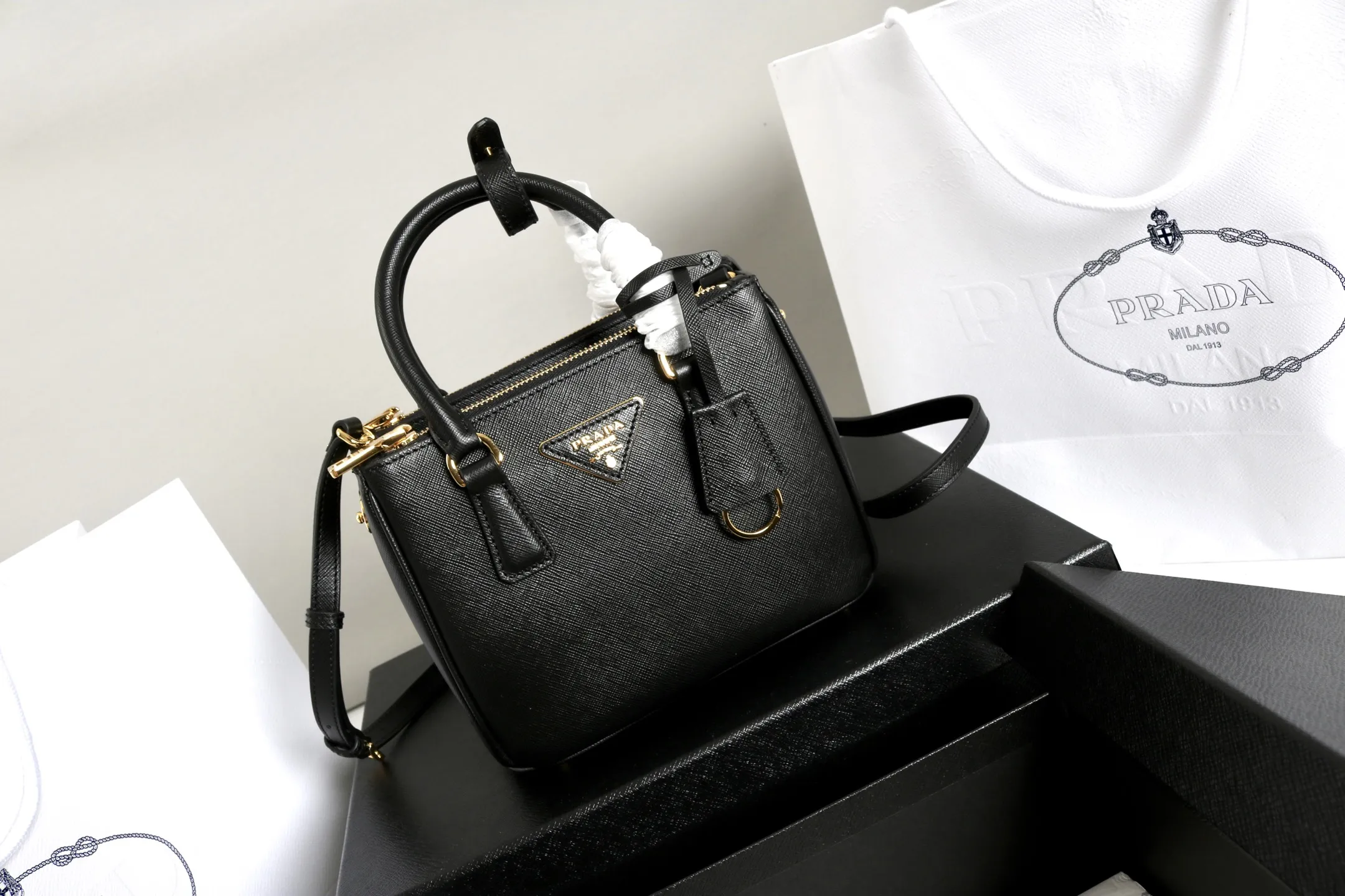 Alternative view of Prada Galleria mini Saffiano leather bag 1BA906