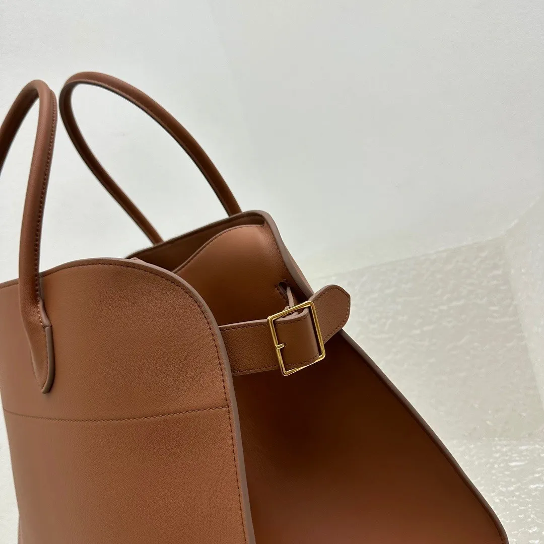 The Row Soft Margaux 15 Bag in Leather W1255L72CUSHG - Image 9