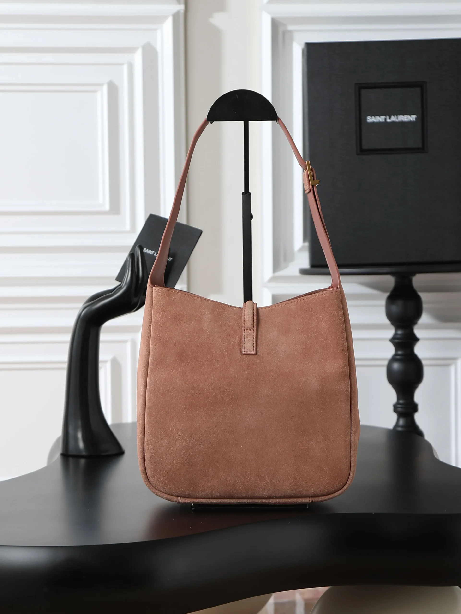YSL LE 5 à 7 Supple Small in suede 713938 - Image 3