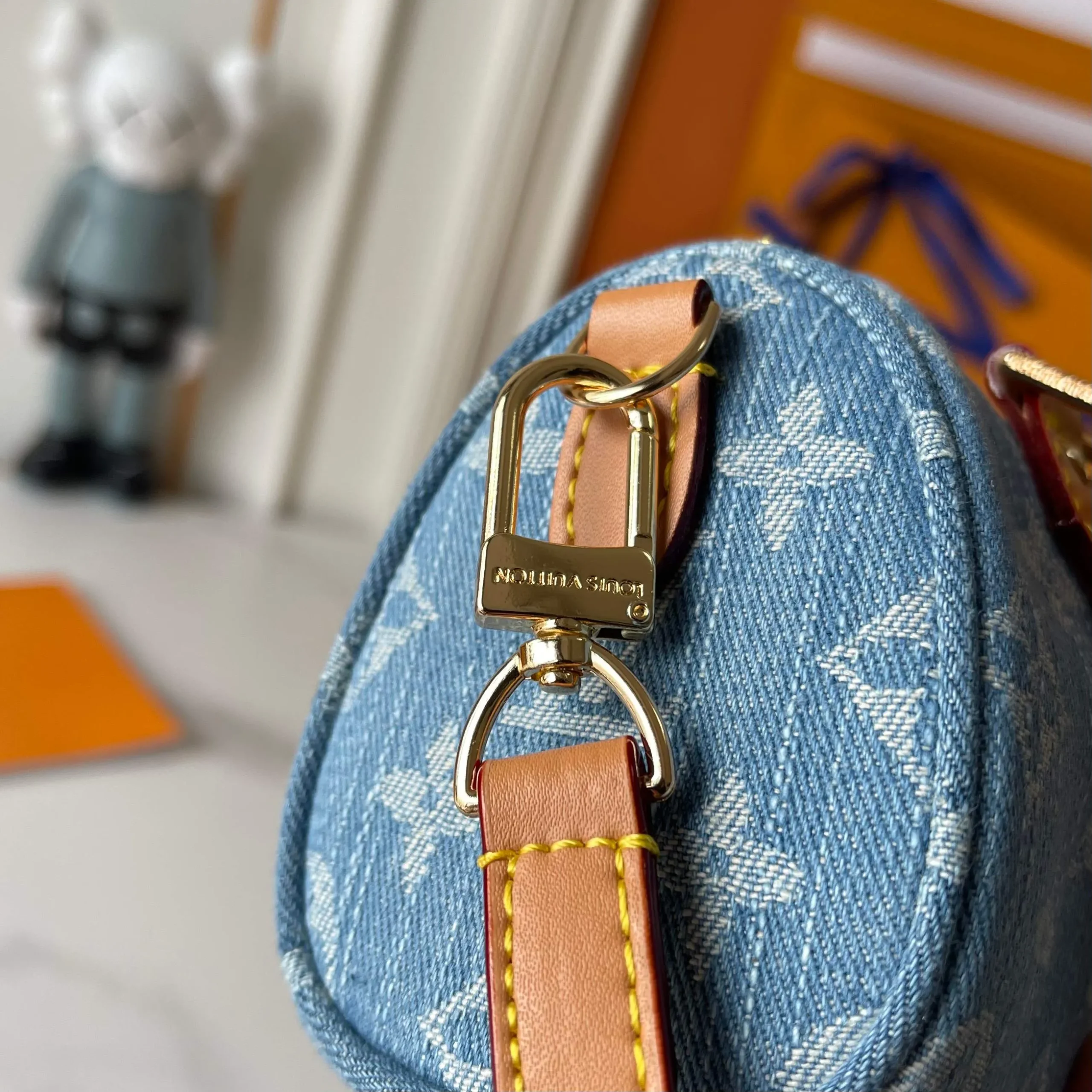 Louis Vuitton Nano Speedy Takashi Murakami Denim Collaboration Bag - 图片 6