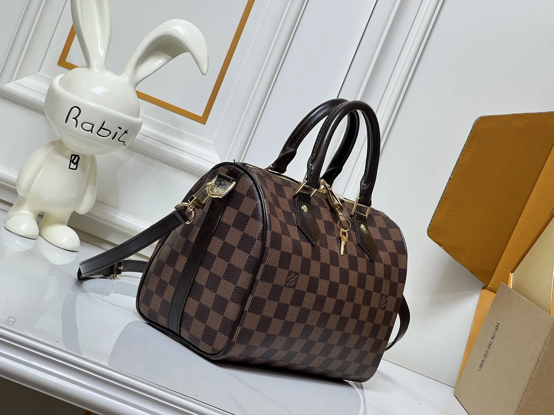 Alternative view of Louis Vuitton Speedy Bandouli??re 25 Damier Ebene Handbag