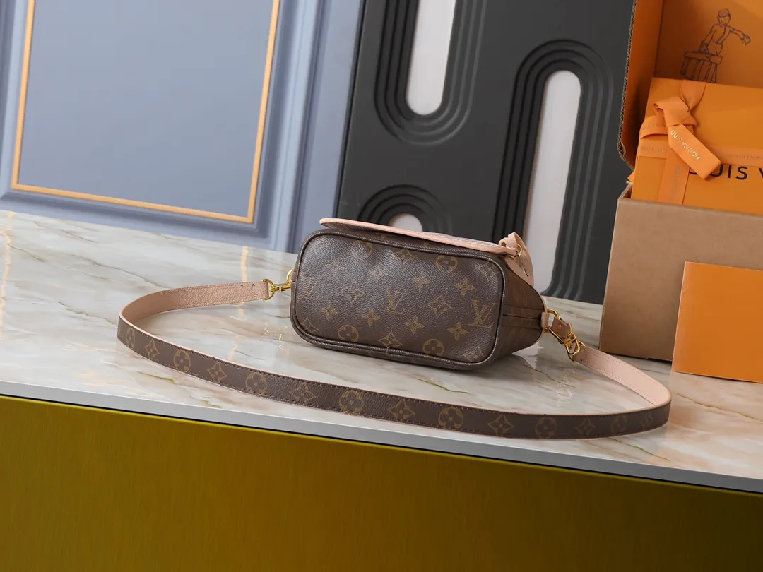 Louis Vuitton Neverfull Bandouli??re Inside Out BB Tote Bag Monogram Pink Leather - 图片 4