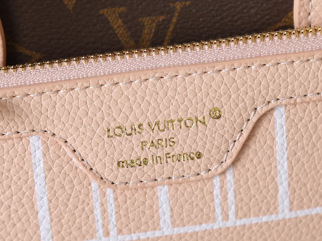 Louis Vuitton Neverfull Bandouli??re Inside Out BB Tote Bag Monogram Pink Leather - 图片 8