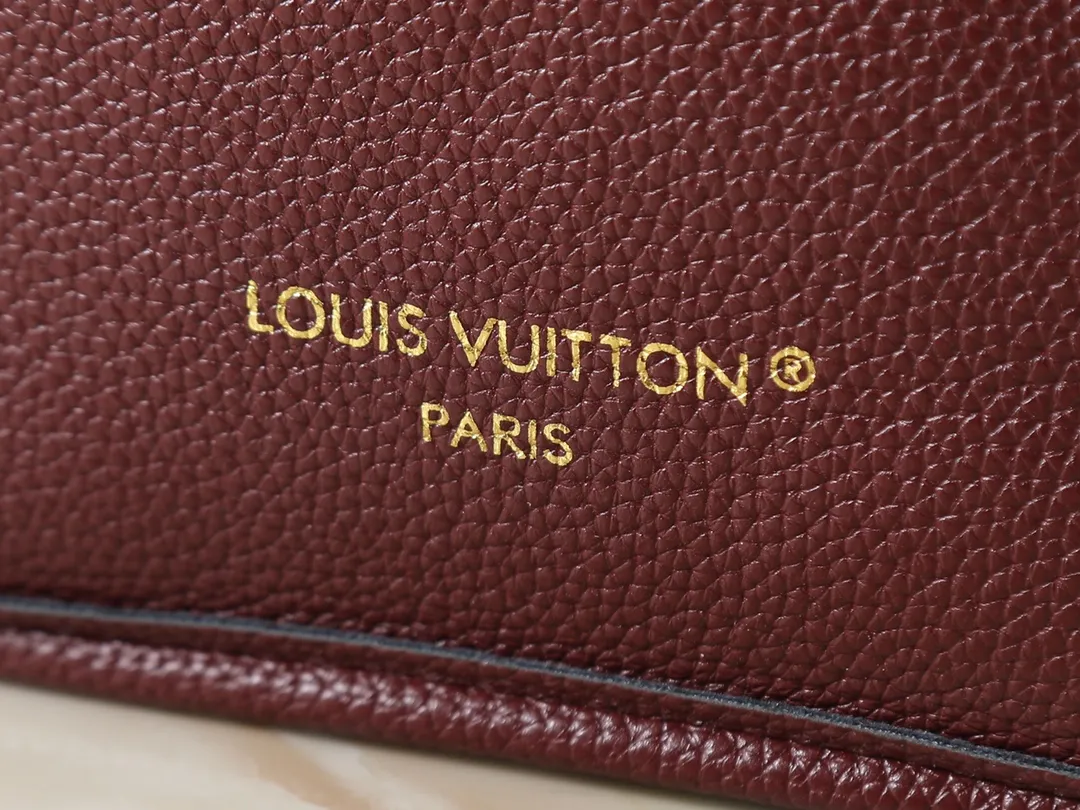 Louis Vuitton Neverfull Bandouli??re Inside Out BB Tote Bag Monogram Burgundy Leather - Image 5