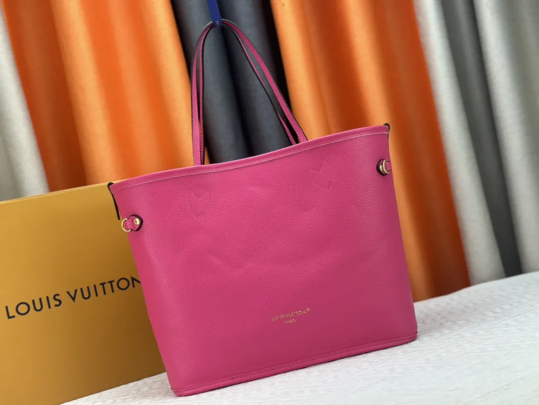 Louis Vuitton Neverfull Inside Out MM Tote Bag Monogram Pink Leather - Image 5