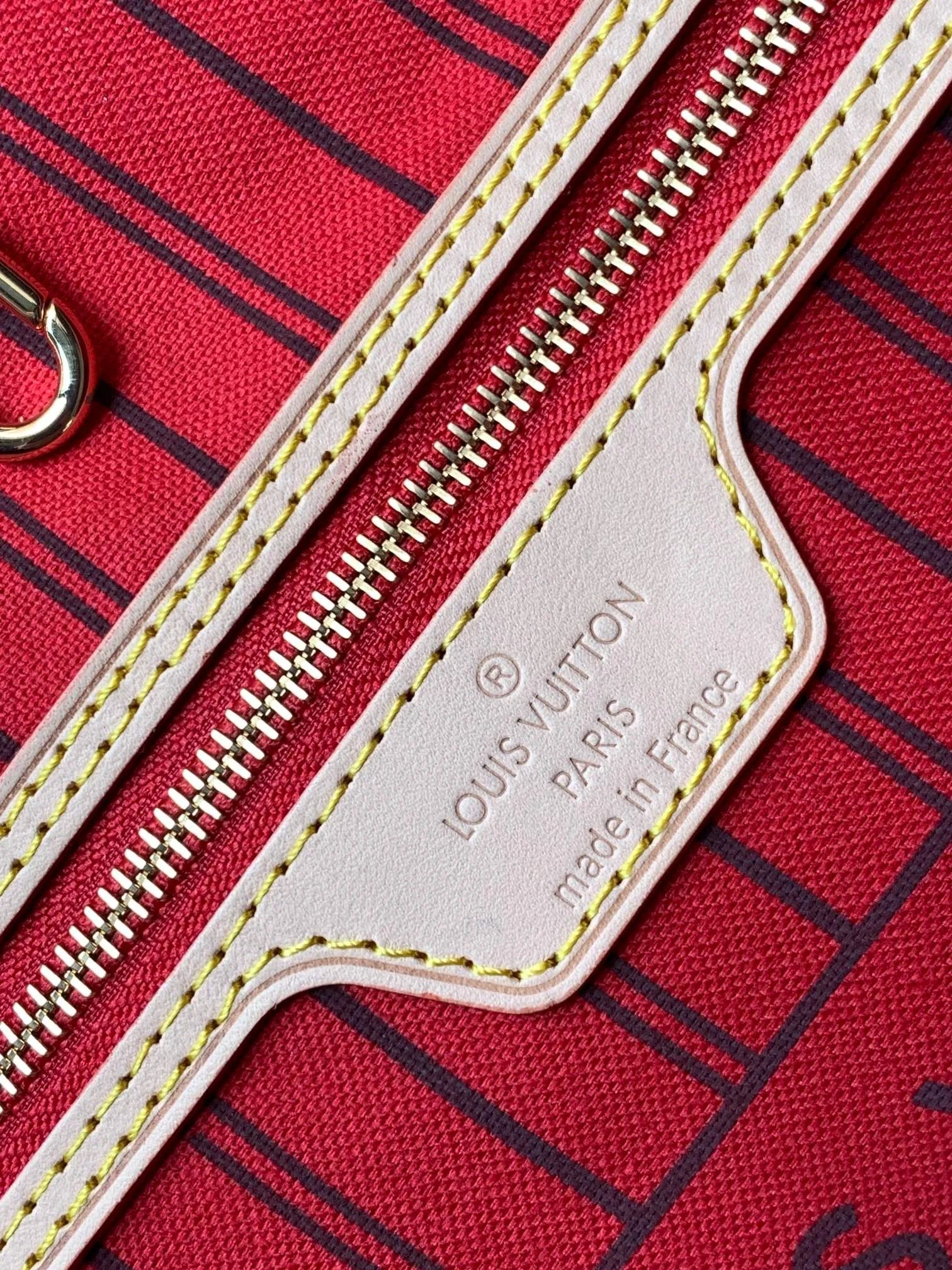 Louis Vuitton Neverfull MM Tote Bag Monogram Canvas with Red Interior - 图片 9