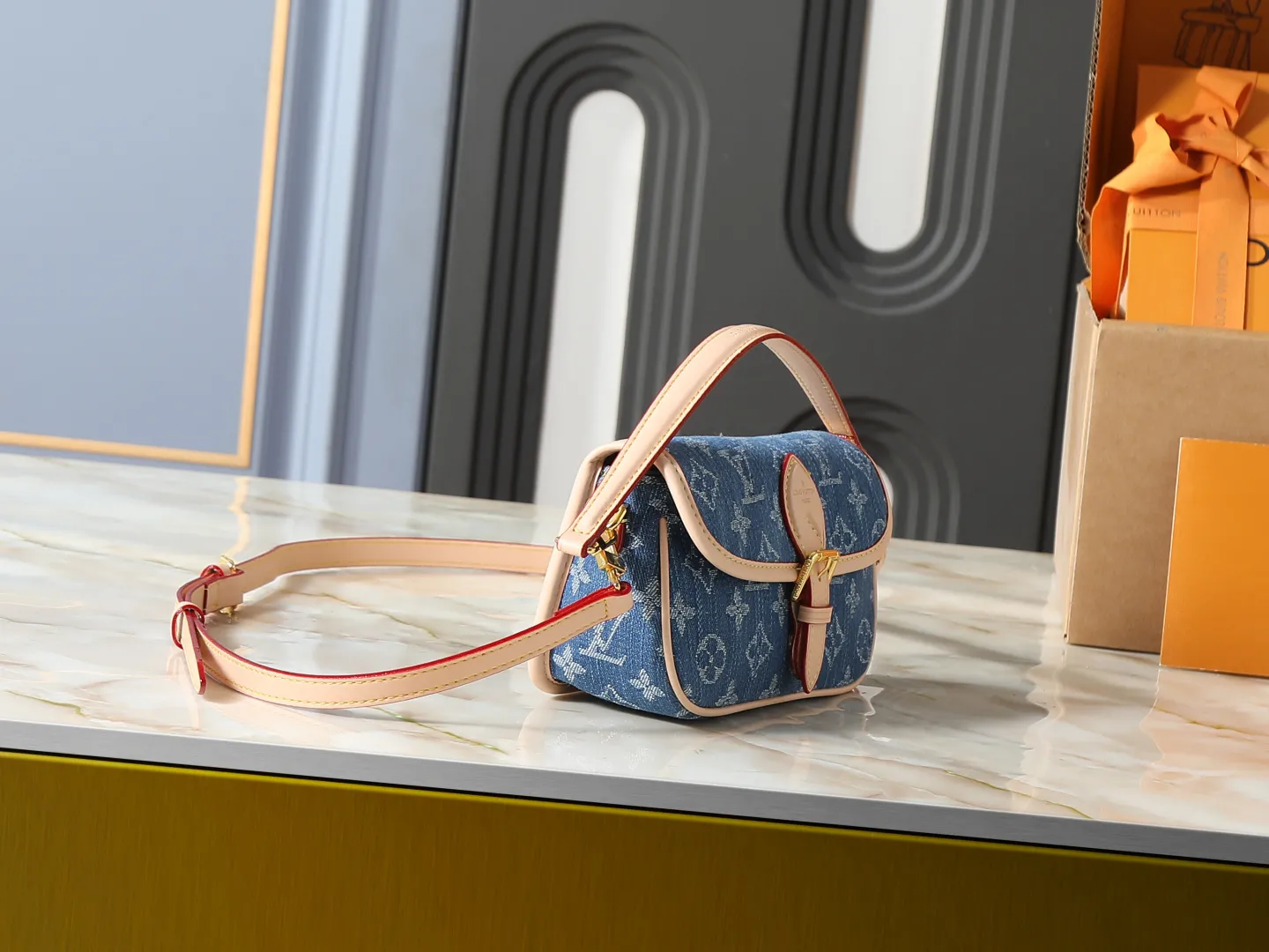 Alternative view of Louis Vuitton Nano Diane Bag Monogram Denim Blue