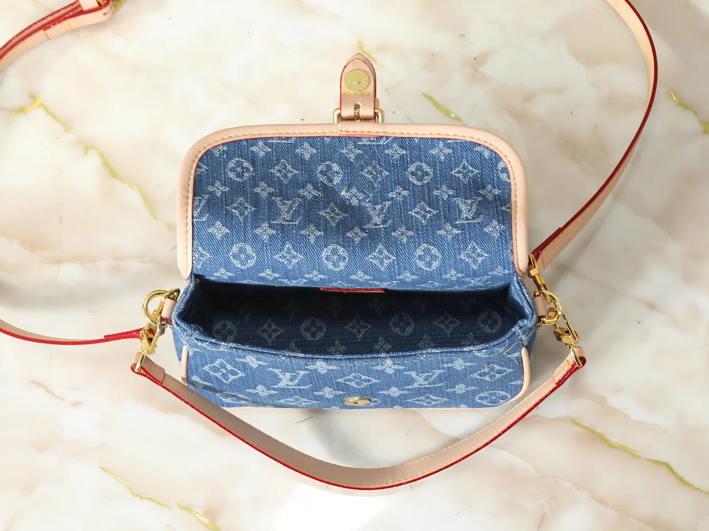 Louis Vuitton Nano Diane Bag Monogram Denim Blue - Image 9
