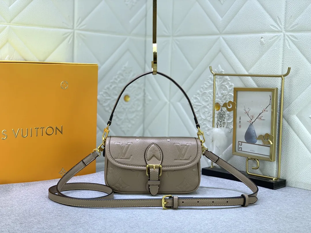 Louis Vuitton Nano Diane Bag Monogram Empreinte Tourterelle Leather