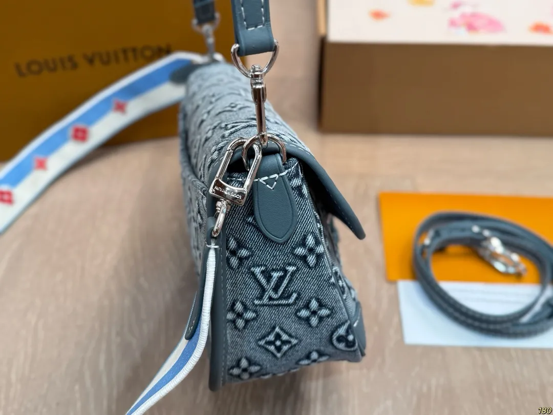 Louis Vuitton Diane Bag Monogram Denim Relief Letter - Image 3