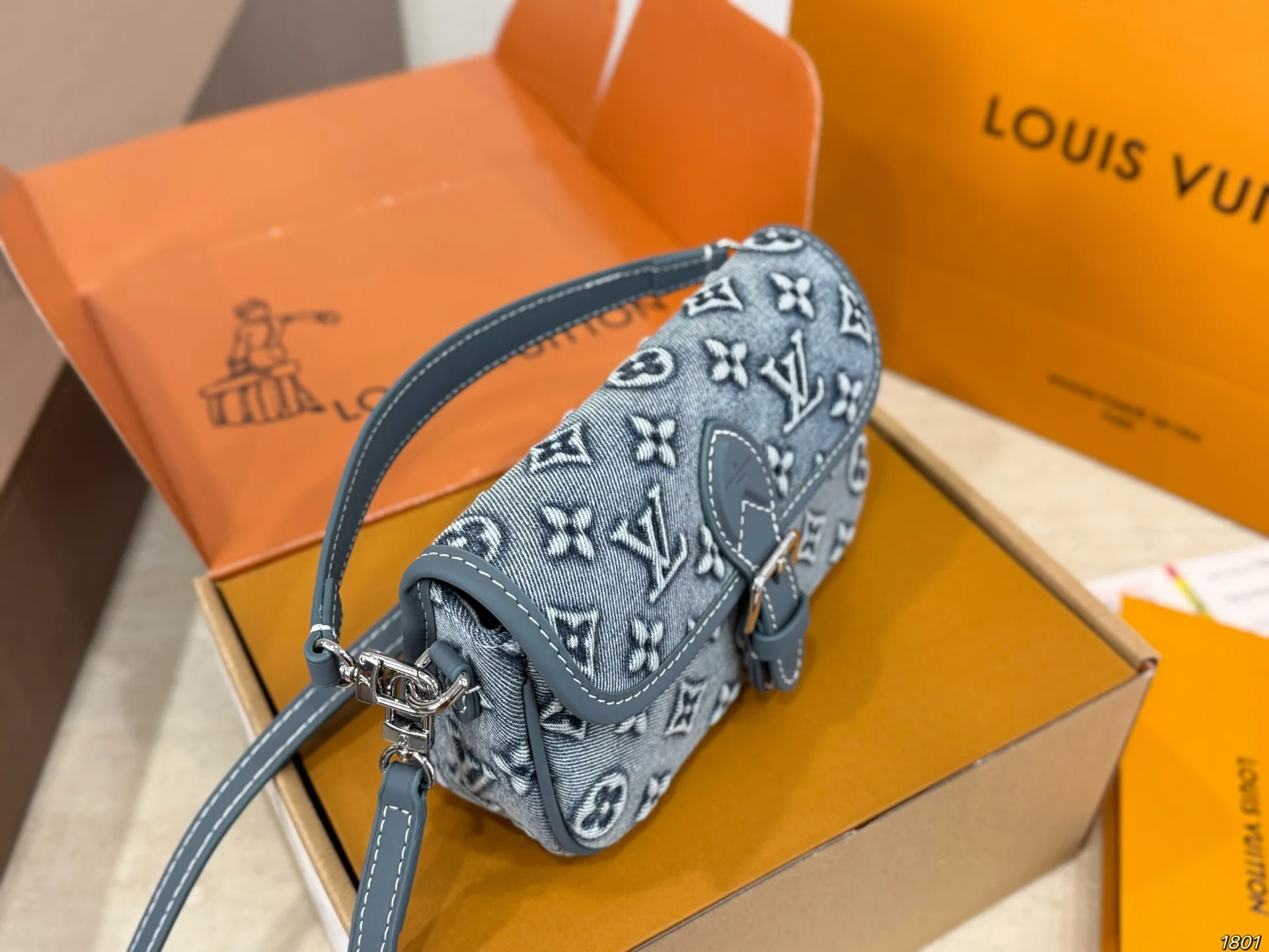 Alternative view of Louis Vuitton Nano Diane Bag Monogram Denim Relief Letter