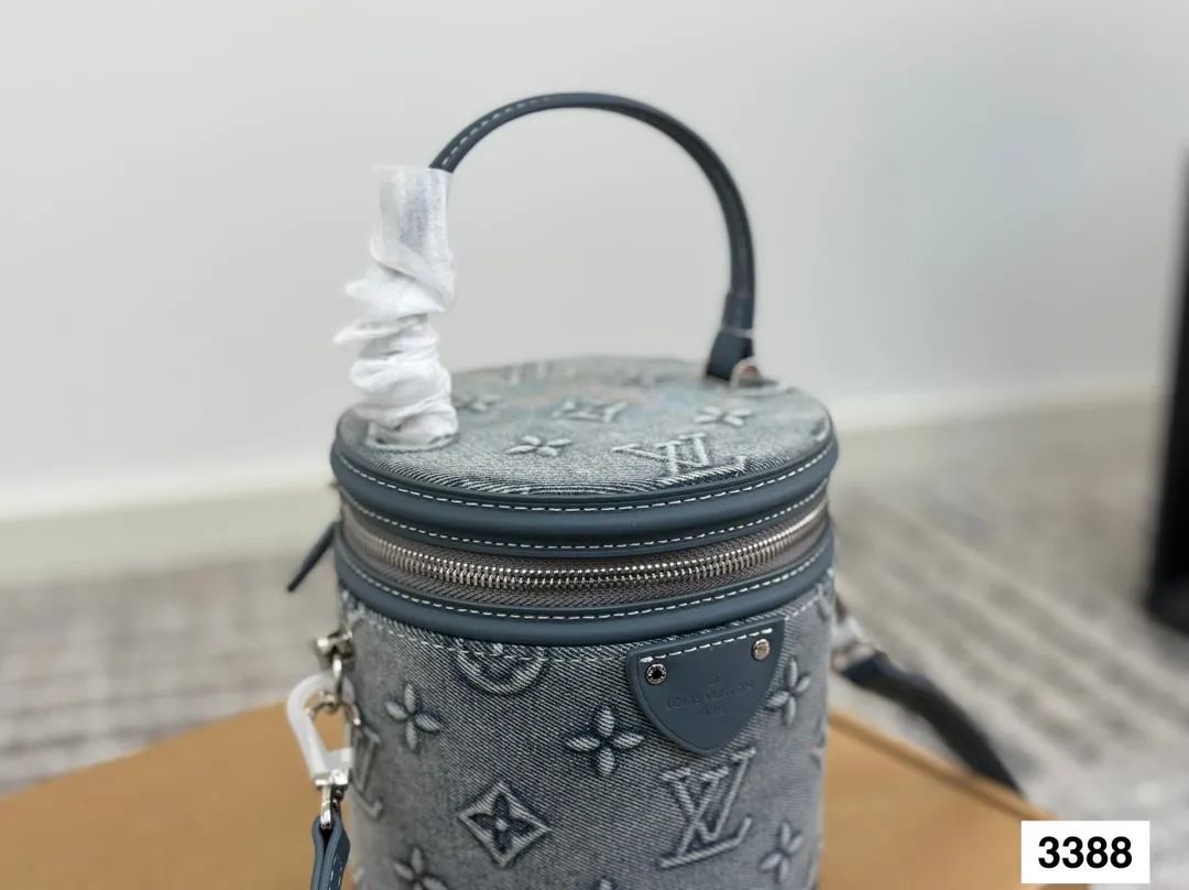 Louis Vuitton Nano Cannes Bag Monogram Denim Relief Letter - Image 3