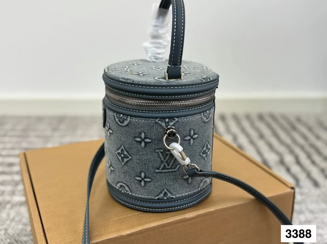 Louis Vuitton Nano Cannes Bag Monogram Denim Relief Letter - Image 5