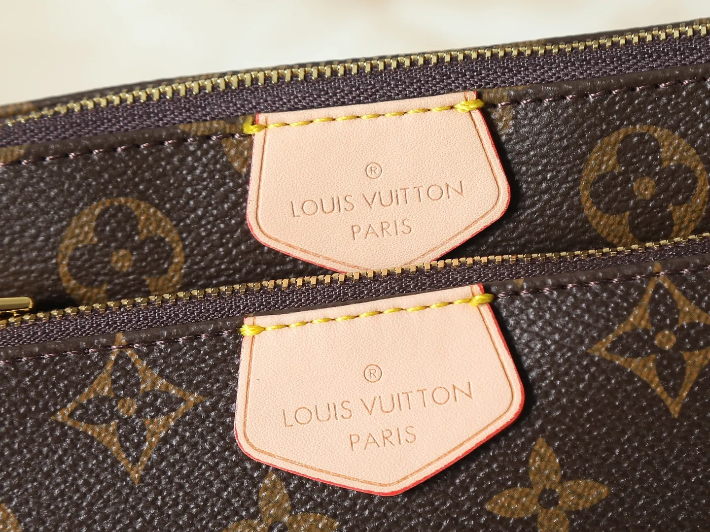 Louis Vuitton Multi Pochette Accessoires Monogram Canvas with Light Green Strap - Image 5