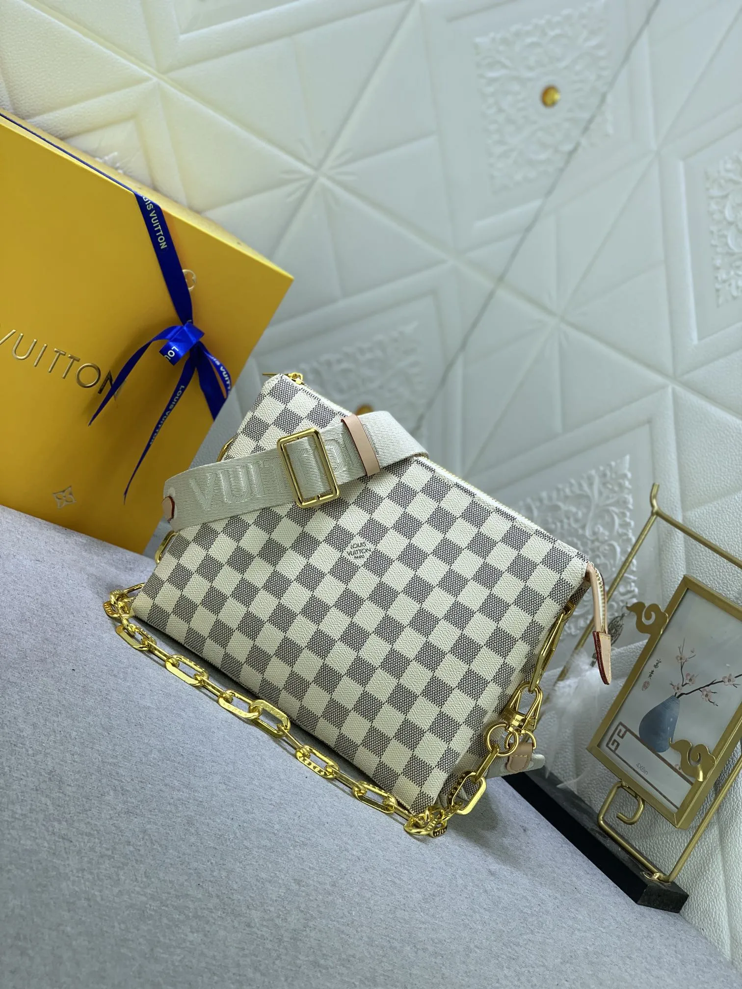 Alternative view of Louis Vuitton Coussin Bag Damier Azur Canvas