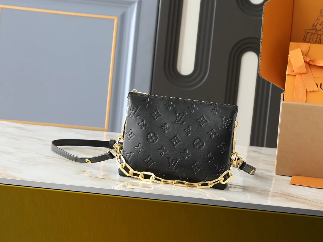 Louis Vuitton Mini Coussin BB Bag Black Monogram Embossed Leather