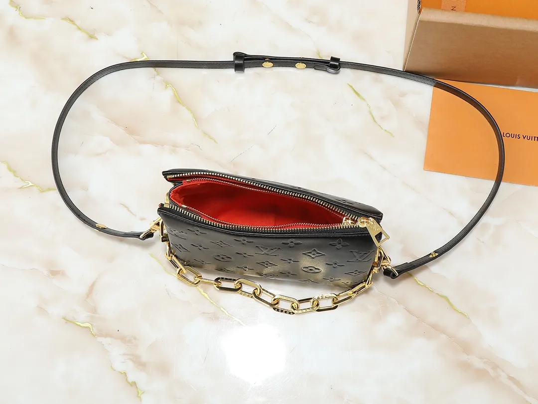 Louis Vuitton Mini Coussin BB Bag Black Monogram Embossed Leather - 图片 9
