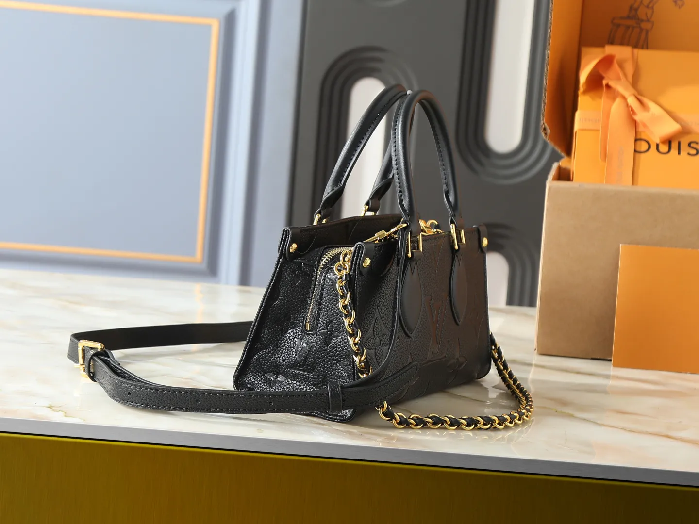 Alternative view of Louis Vuitton OnTheGo East West Tote Bag Black Monogram Empreinte Leather