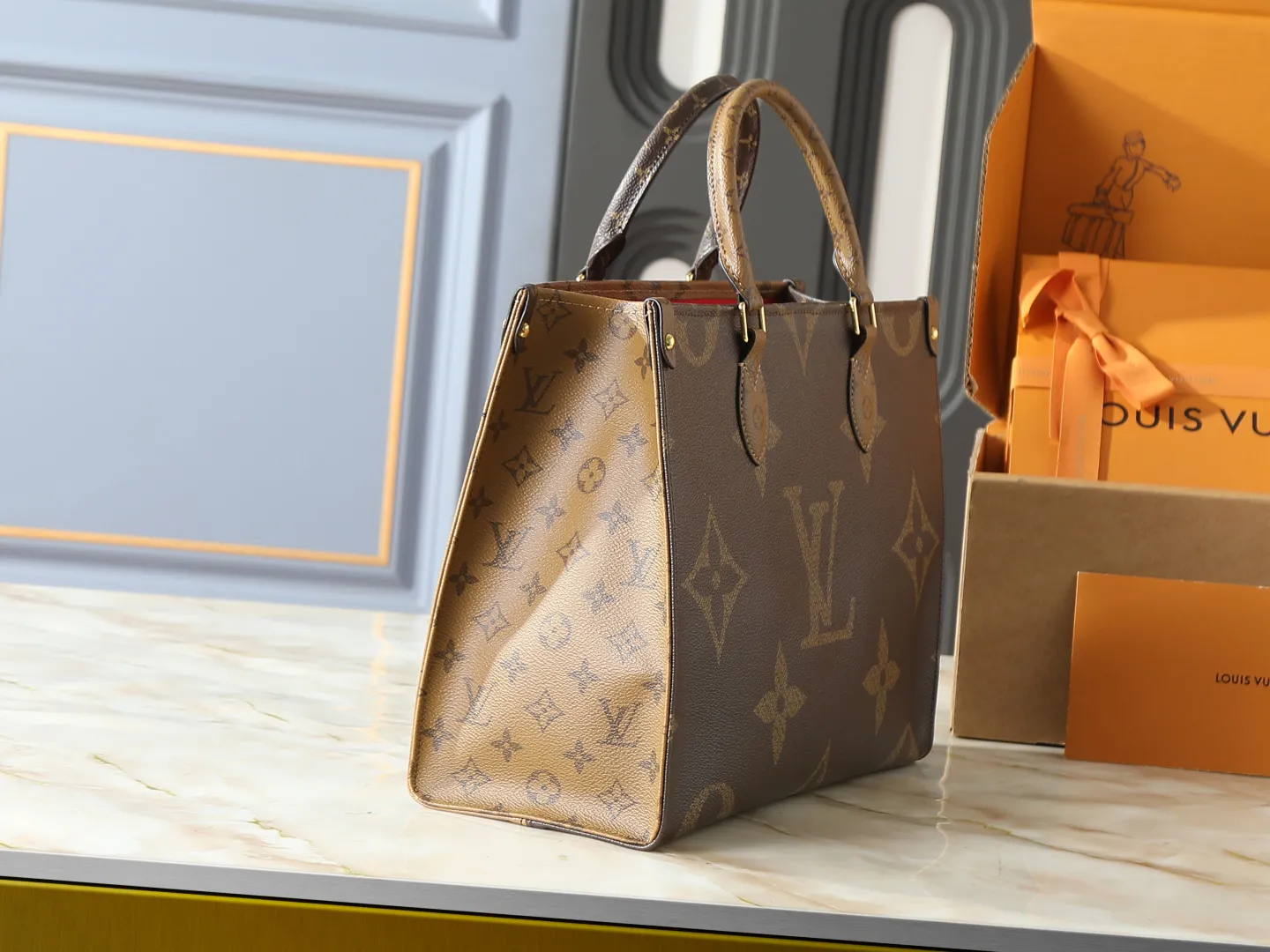 Alternative view of Louis Vuitton OnTheGo MM Tote Bag Monogram Monogram Reverse Canvas