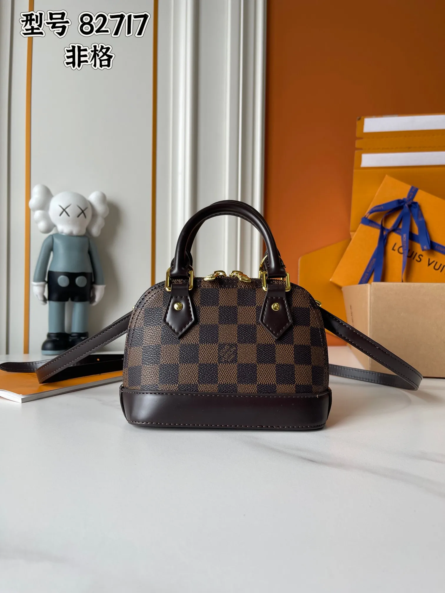 Louis Vuitton Nano Alma Handbag Damier Ebene Canvas