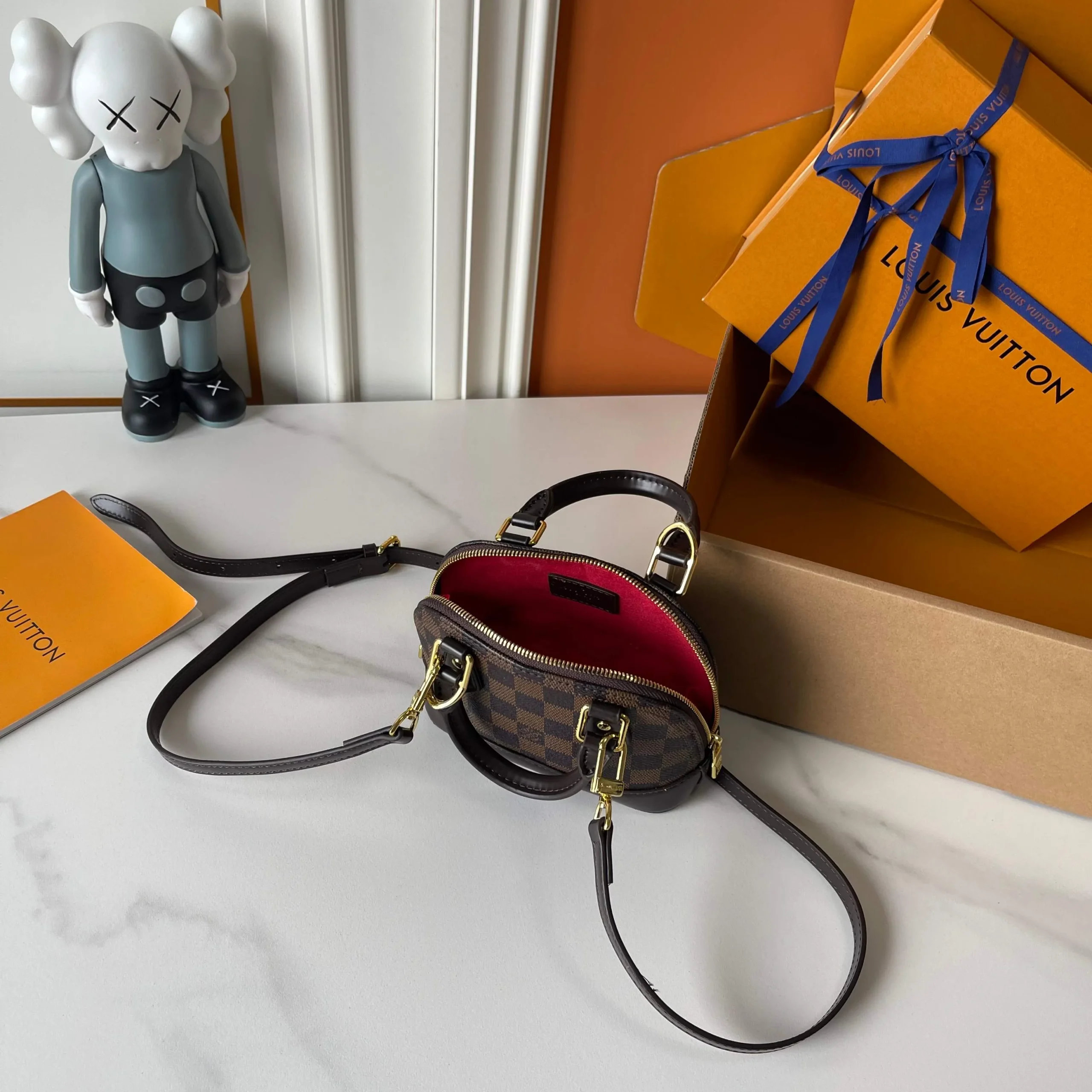 Louis Vuitton Nano Alma Handbag Damier Ebene Canvas - Image 8