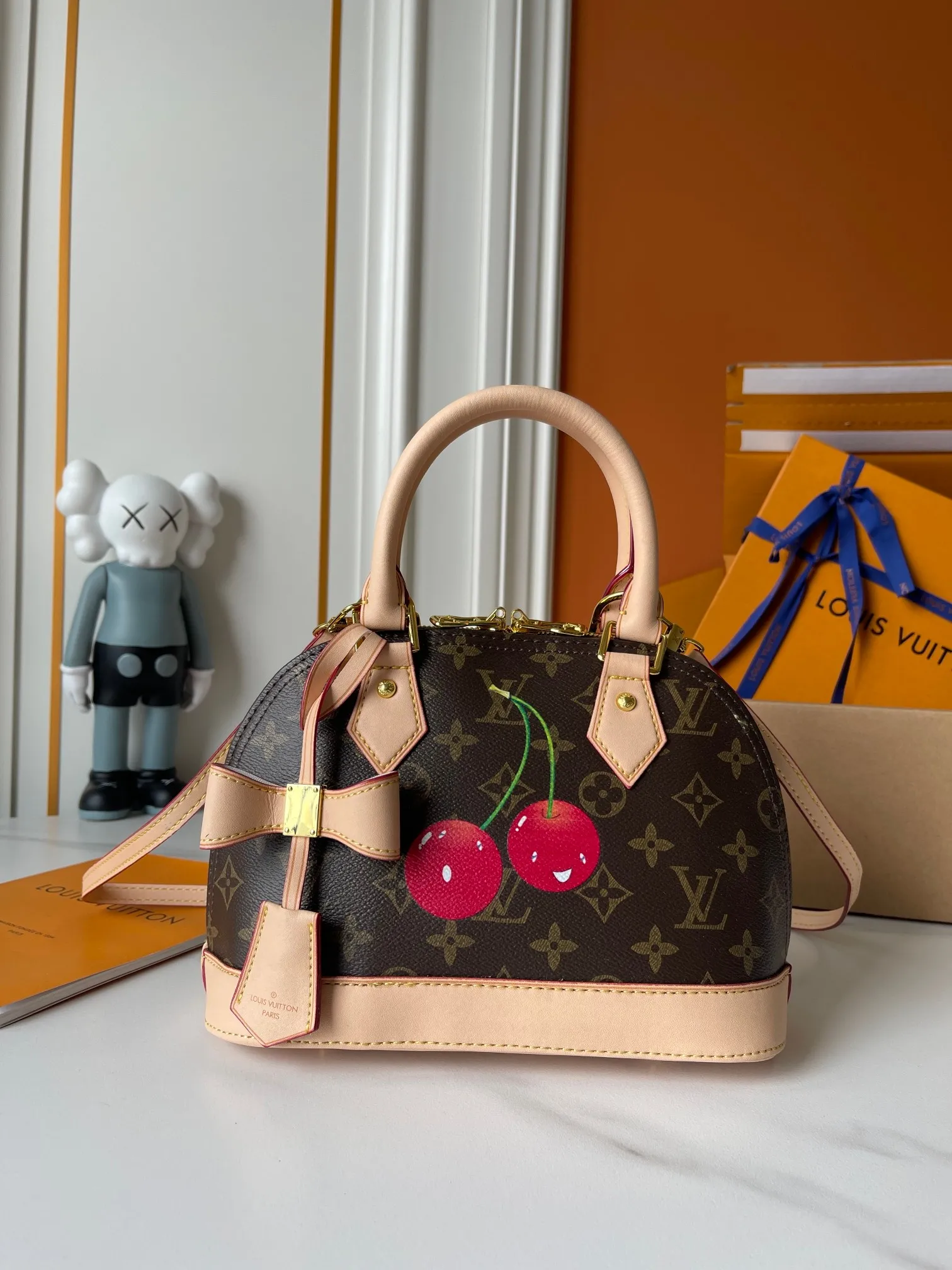 Louis Vuitton Takashi Murakami Nano Alma Handbag Cherry Edition - Image 2