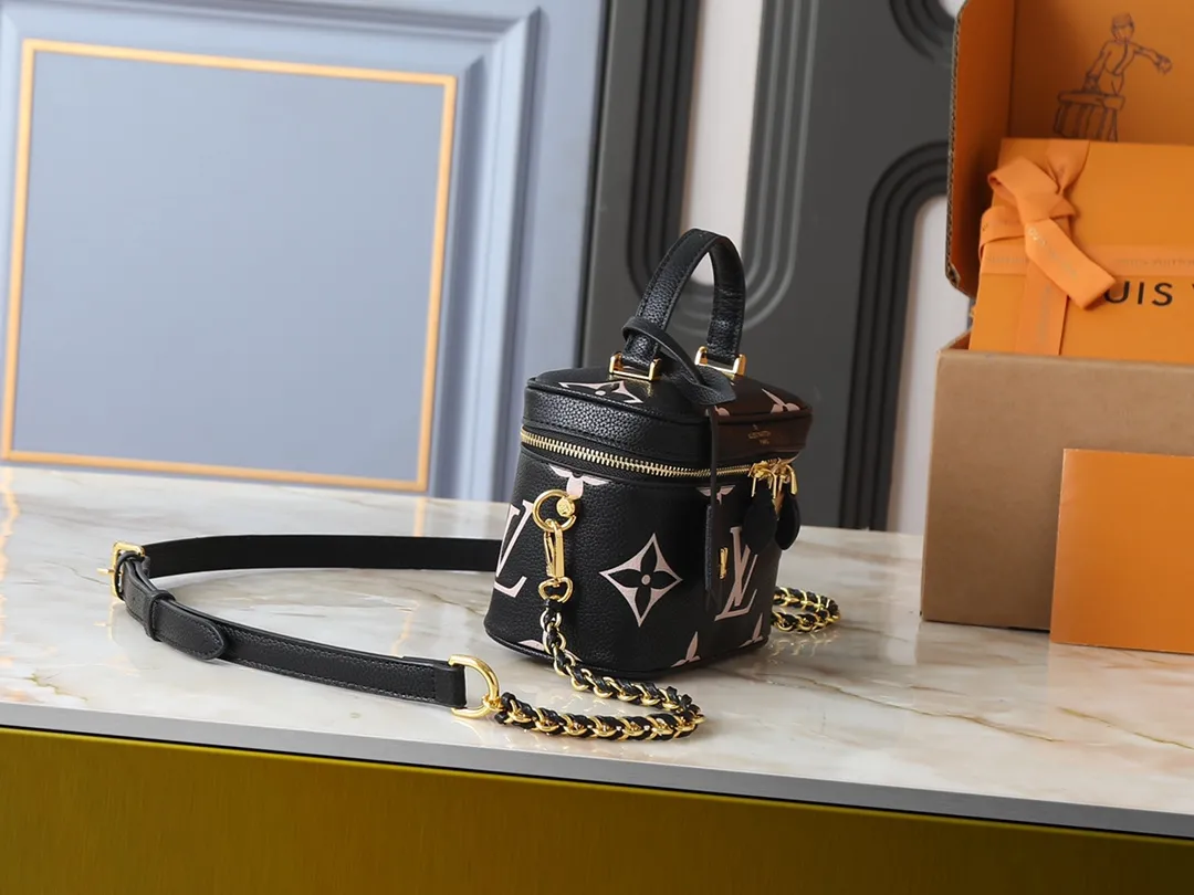Alternative view of Louis Vuitton Vanity PM Handbag Giant Monogram Empreinte Black with Letter