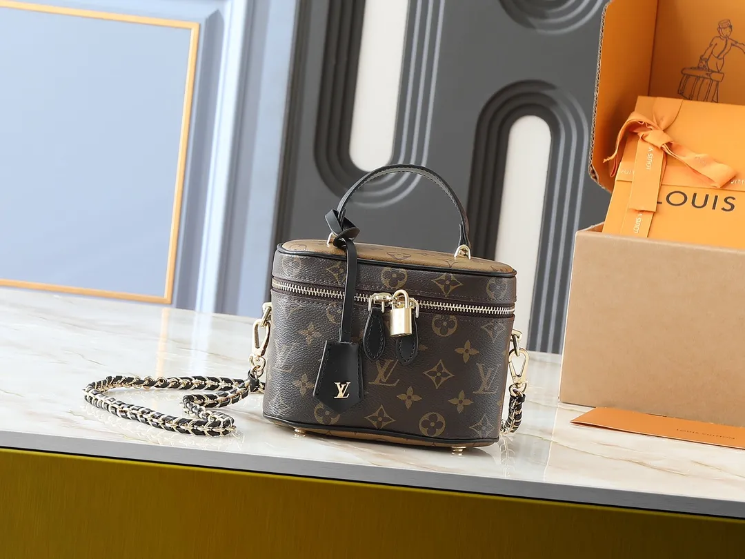 Louis Vuitton Vanity PM Handbag Monogram Reverse Classic