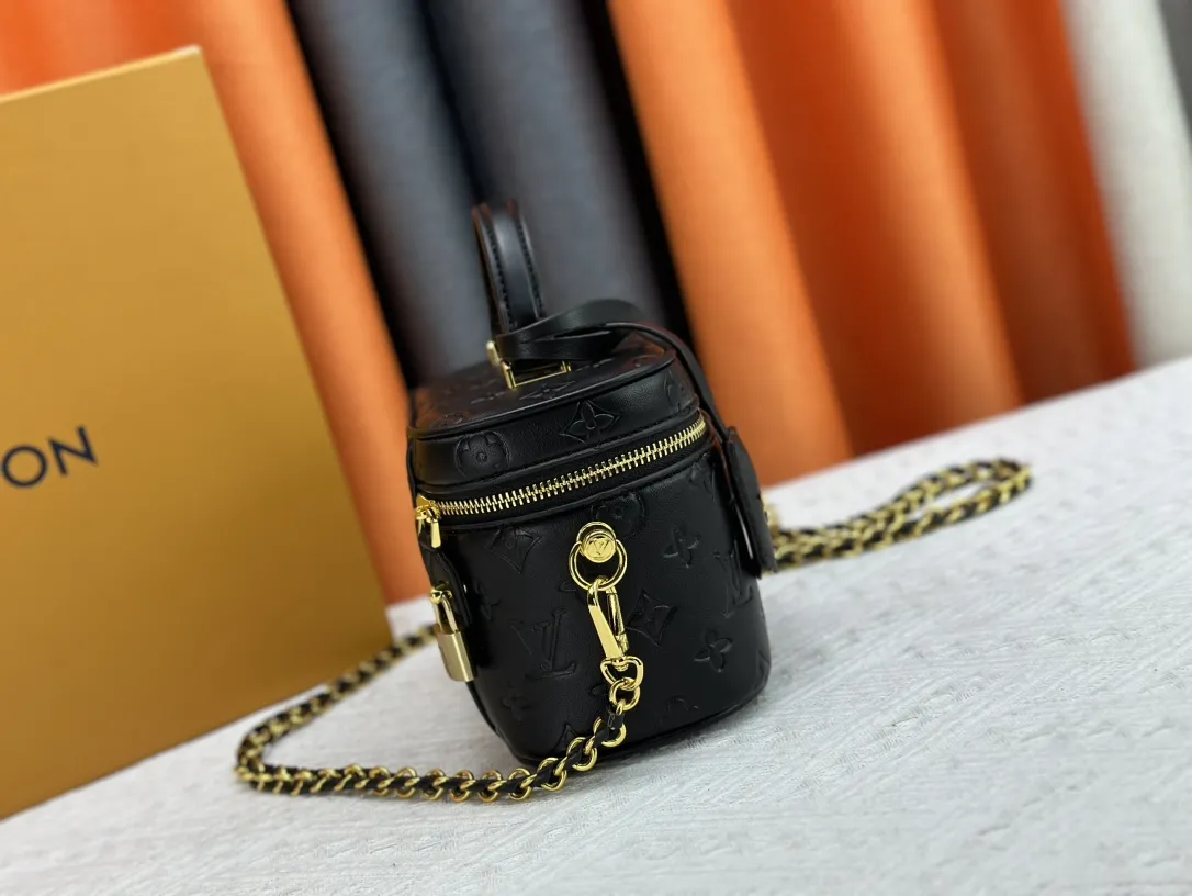 Louis Vuitton Vanity PM Handbag Monogram Empreinte Black - 图片 3
