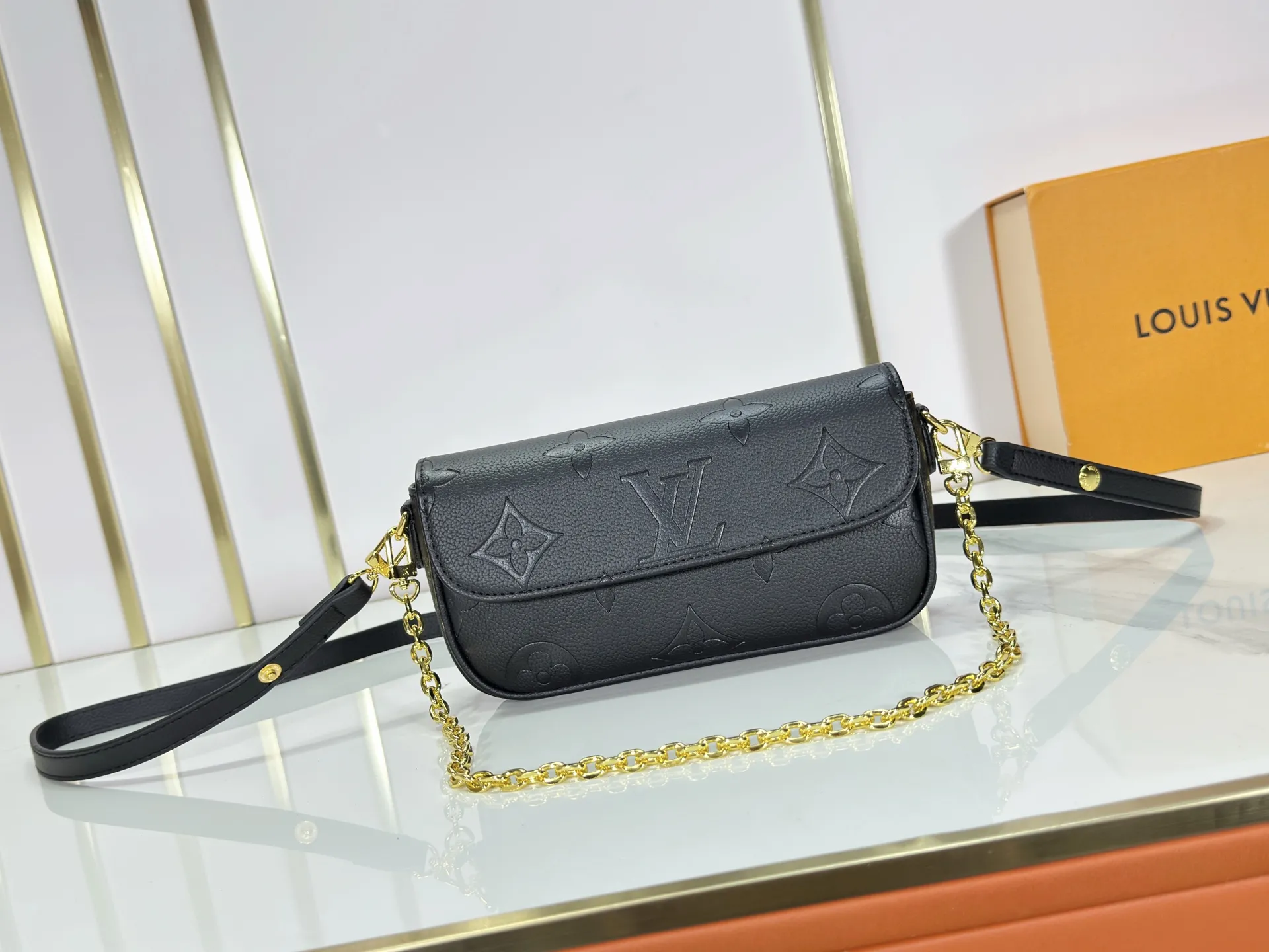 Louis Vuitton Wallet on Chain Ivy Monogram Empreinte Black
