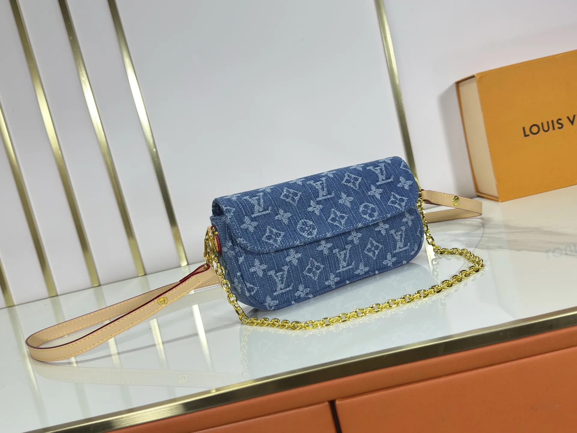 Alternative view of Louis Vuitton Wallet on Chain Ivy Monogram Denim