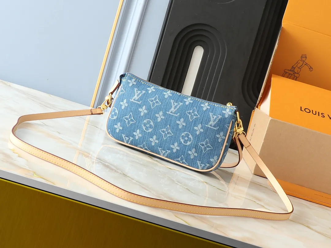 Louis Vuitton Pochette Accessoires Monogram Denim Blue - 图片 3