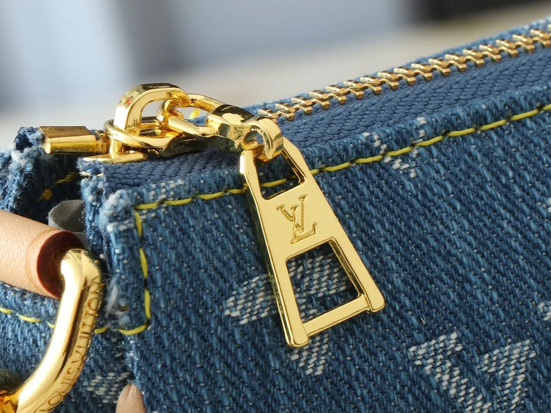 Louis Vuitton Pochette Accessoires Monogram Denim Blue - 图片 7