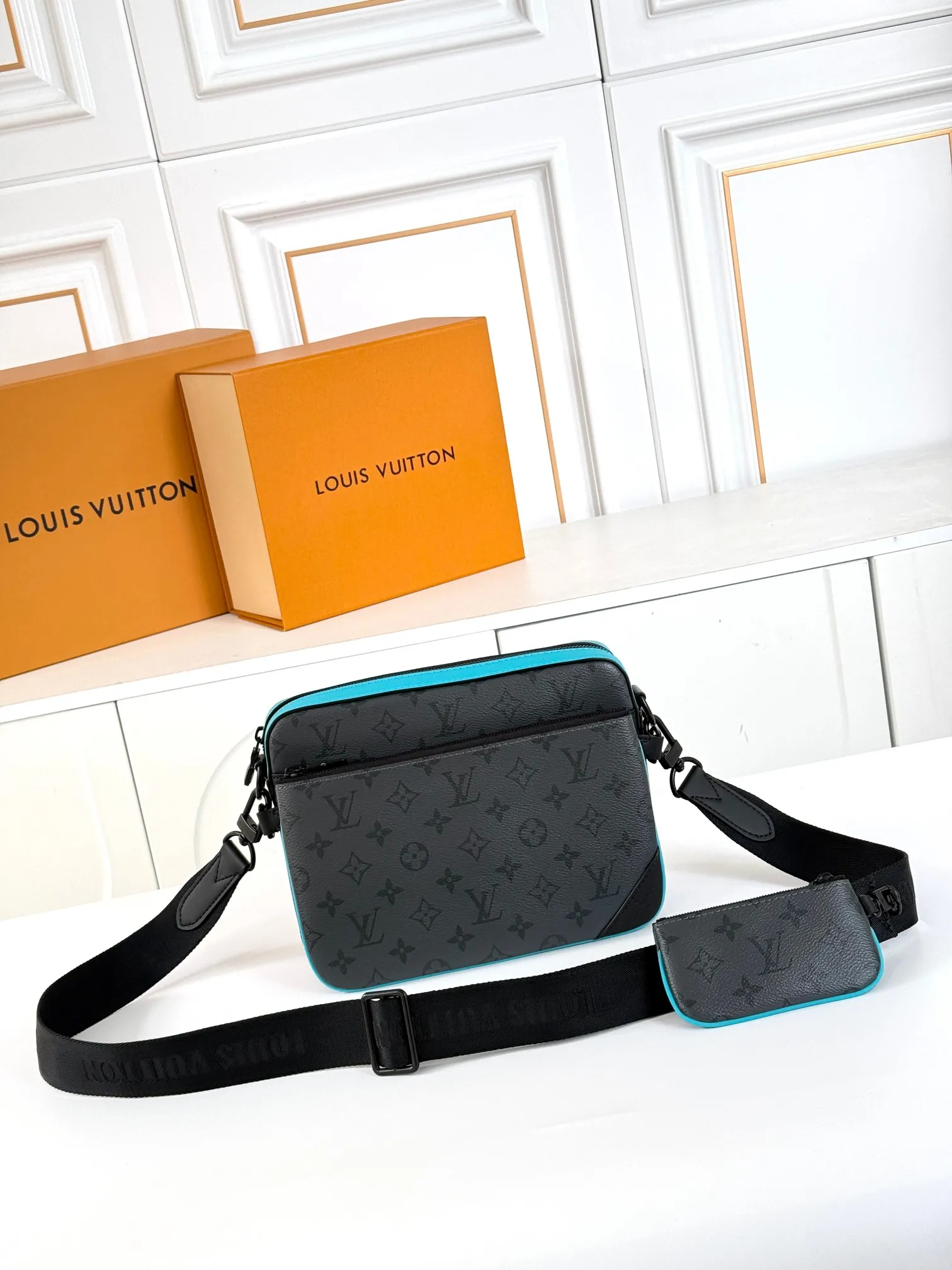 Louis Vuitton Trio Messenger Eclipse Black Shoulder Bag