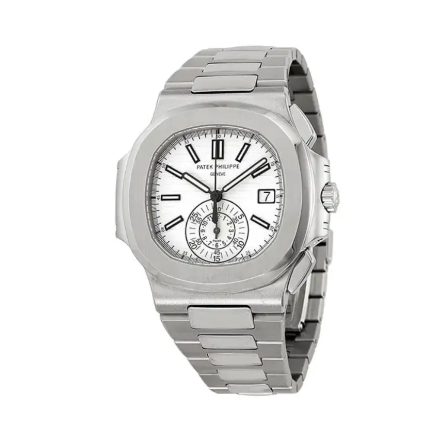 Alternative view of Patek Philippe Nautilus Chronograph 5980/1A-019 ??White Dial?? Precision Clone