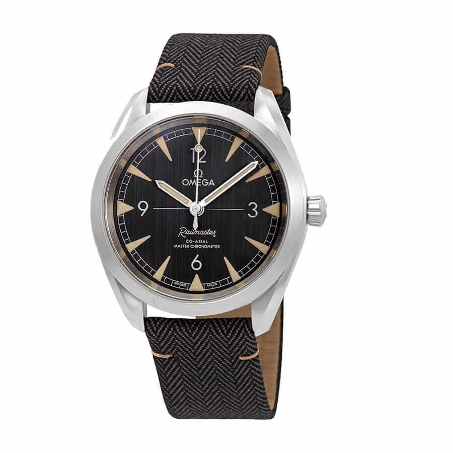 Alternative view of Omega Railmaster Co-Axial Master Chronometer Black Dial 220.12.40.20.01.001 Detailed Replica