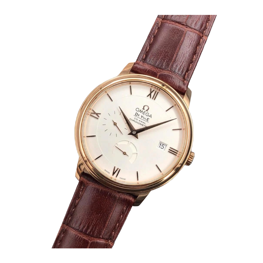 Alternative view of Omega De Ville Brown Leather Strap 424.53.40.21.02.001 Top Replica 1:1