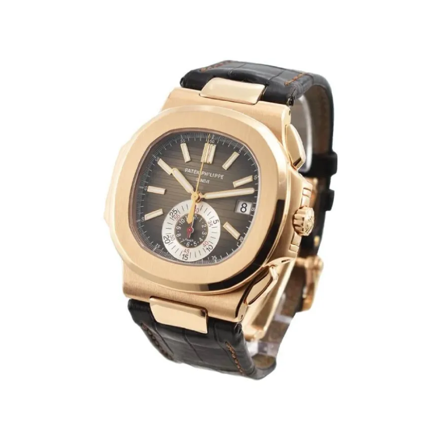 Alternative view of Patek Philippe Nautilus Chronograph 5980R ??Rose Gold?? Supreme Copy 1:1